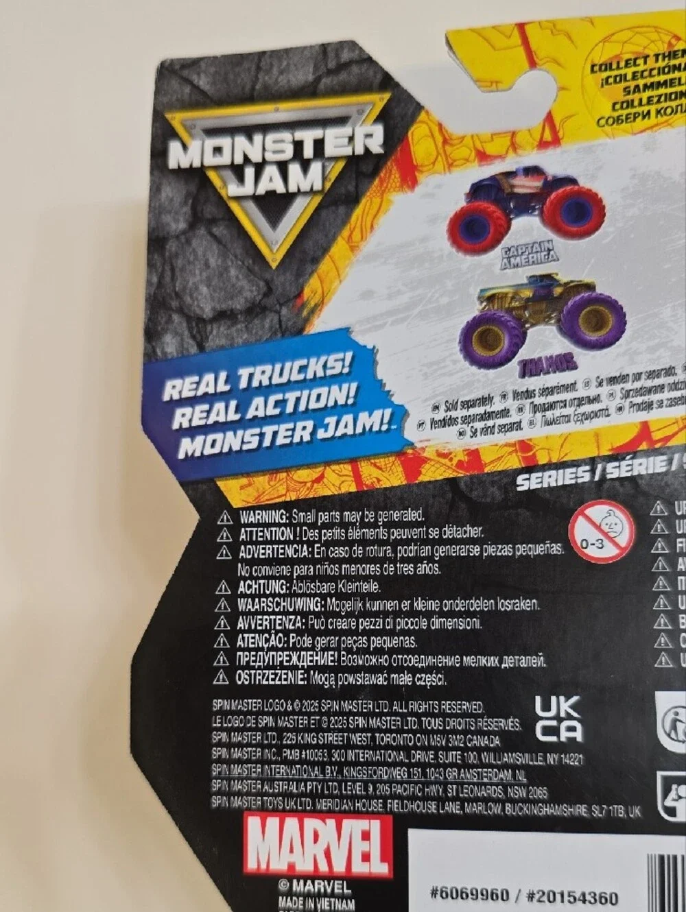 Marvel Captain America Monster Jam Truck - Blue, Red & White